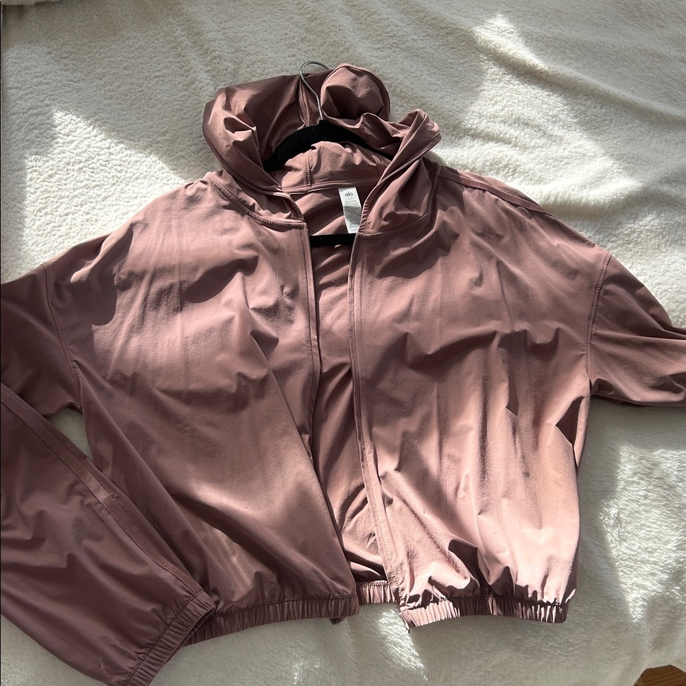 Cropped Breezy Full-Zip Hoodie